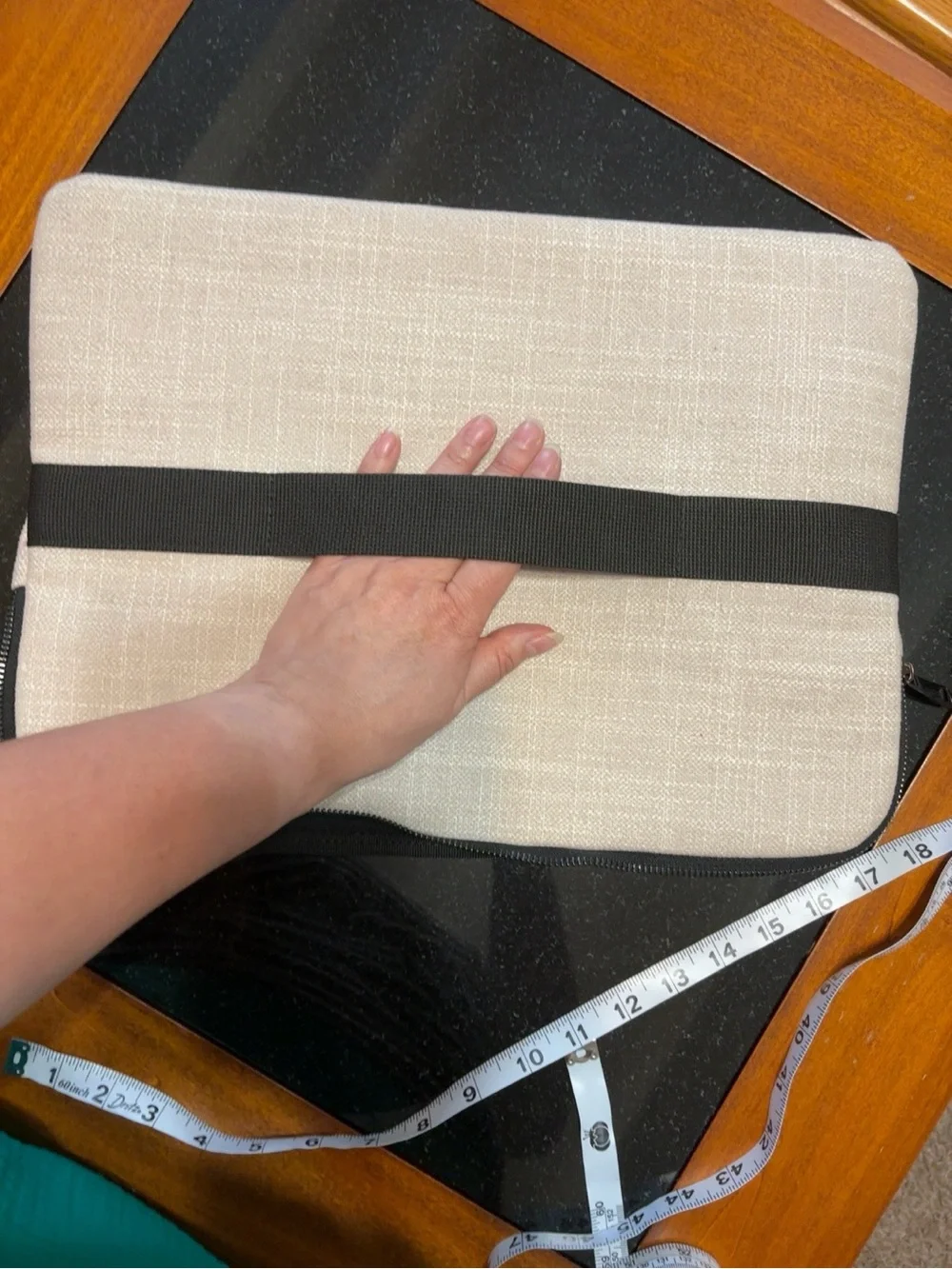 Weavers Beige Laptop Sleeve Weavers 15” Laptop Sleeve Linen Fabric Padded Case C